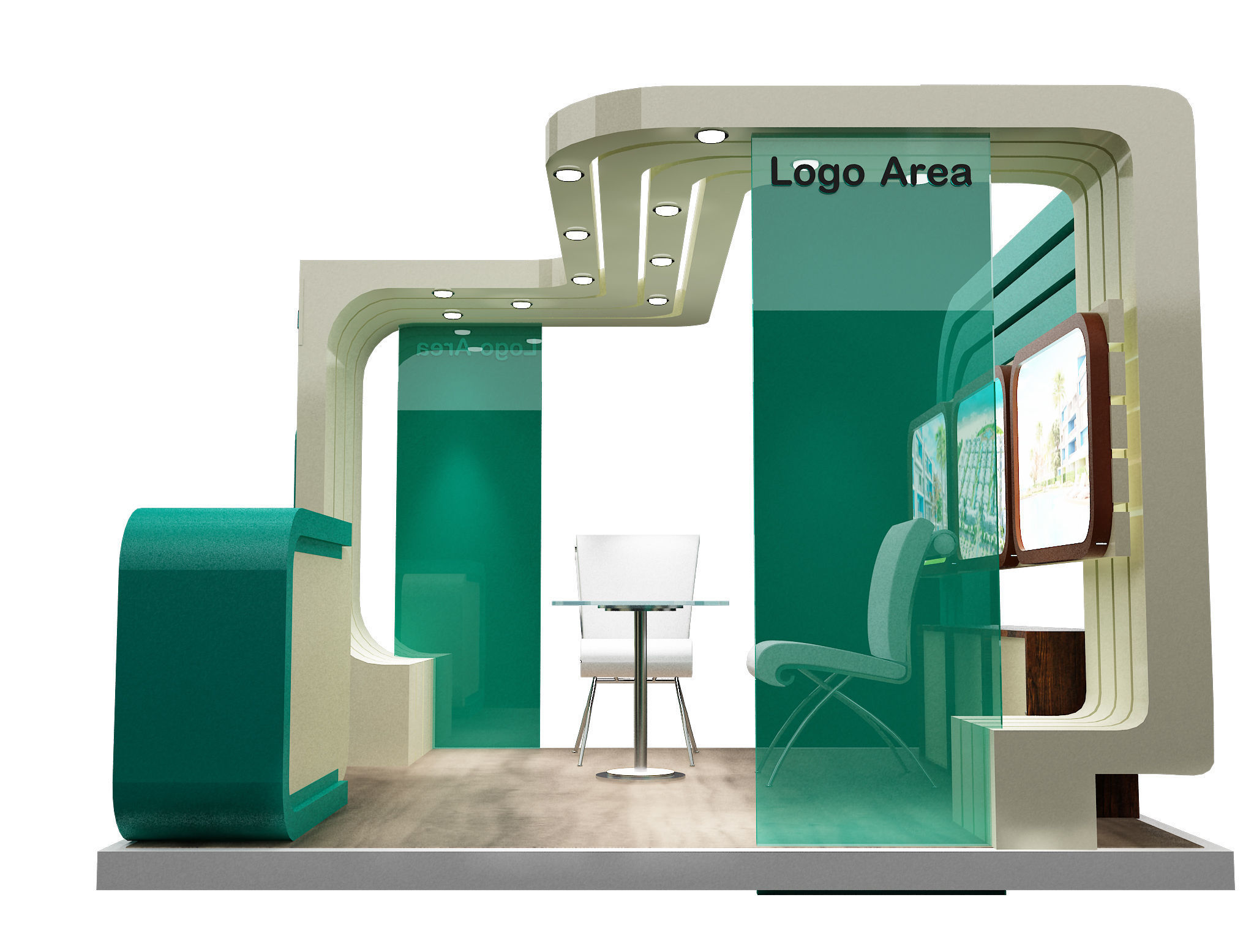 Booth Exhibition Stand a114 3D model_10