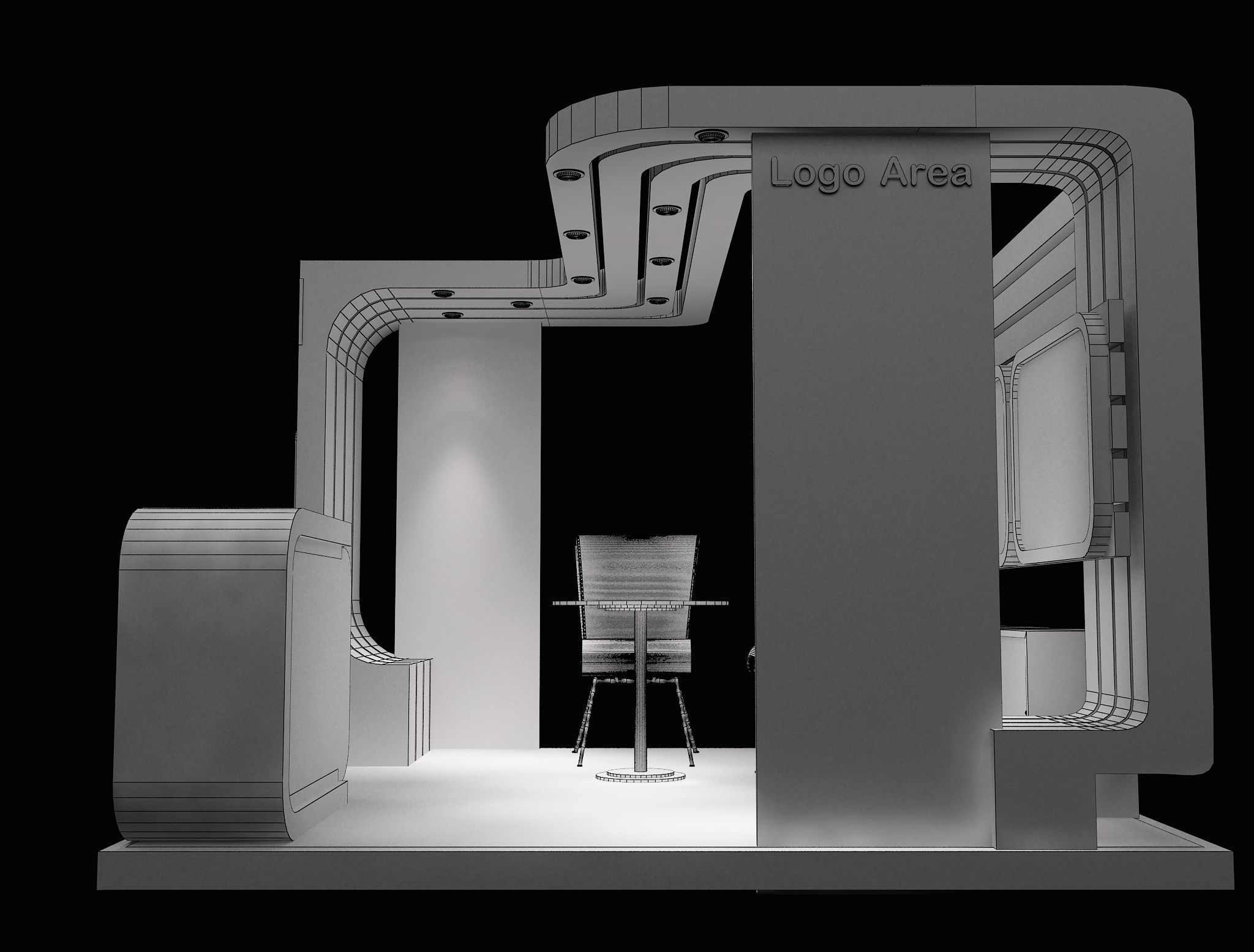 Booth Exhibition Stand a114 3D model_11