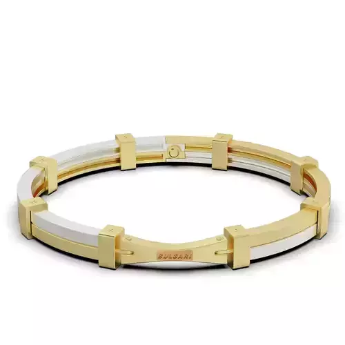 Bracelet with bulgari and baraka inserts 3D print model