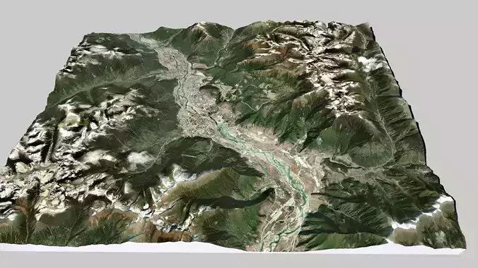 Cityscape Nyingchi Tibet China