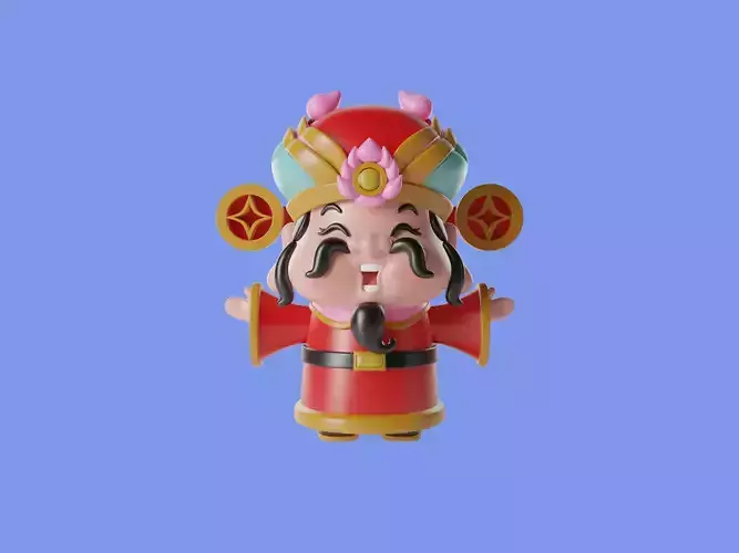 3d Character Chinese God of wealth 3D model