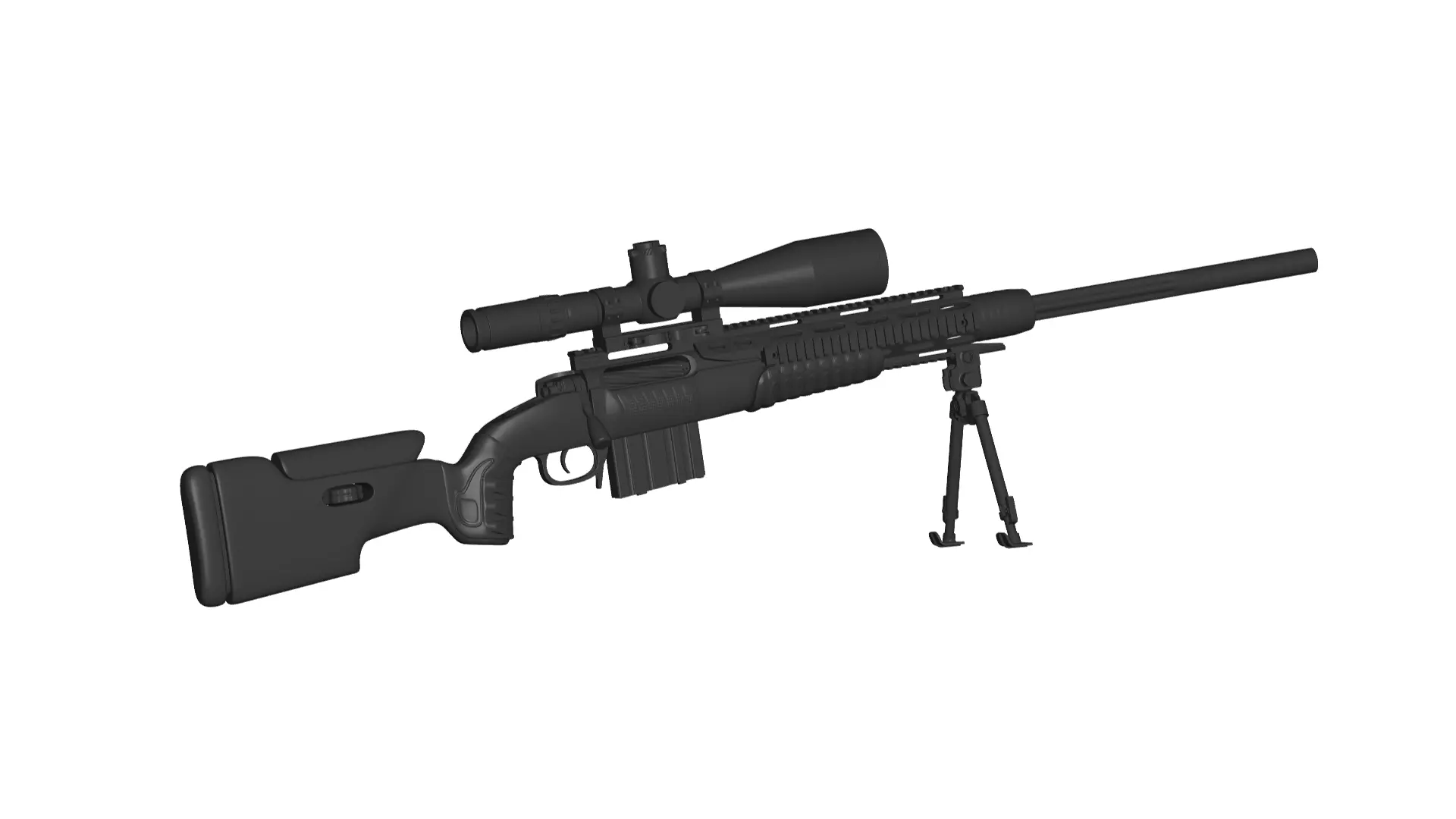 sniper rifle 3D model_0