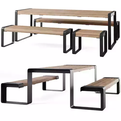 STORR  Benches by Furns 3D model
