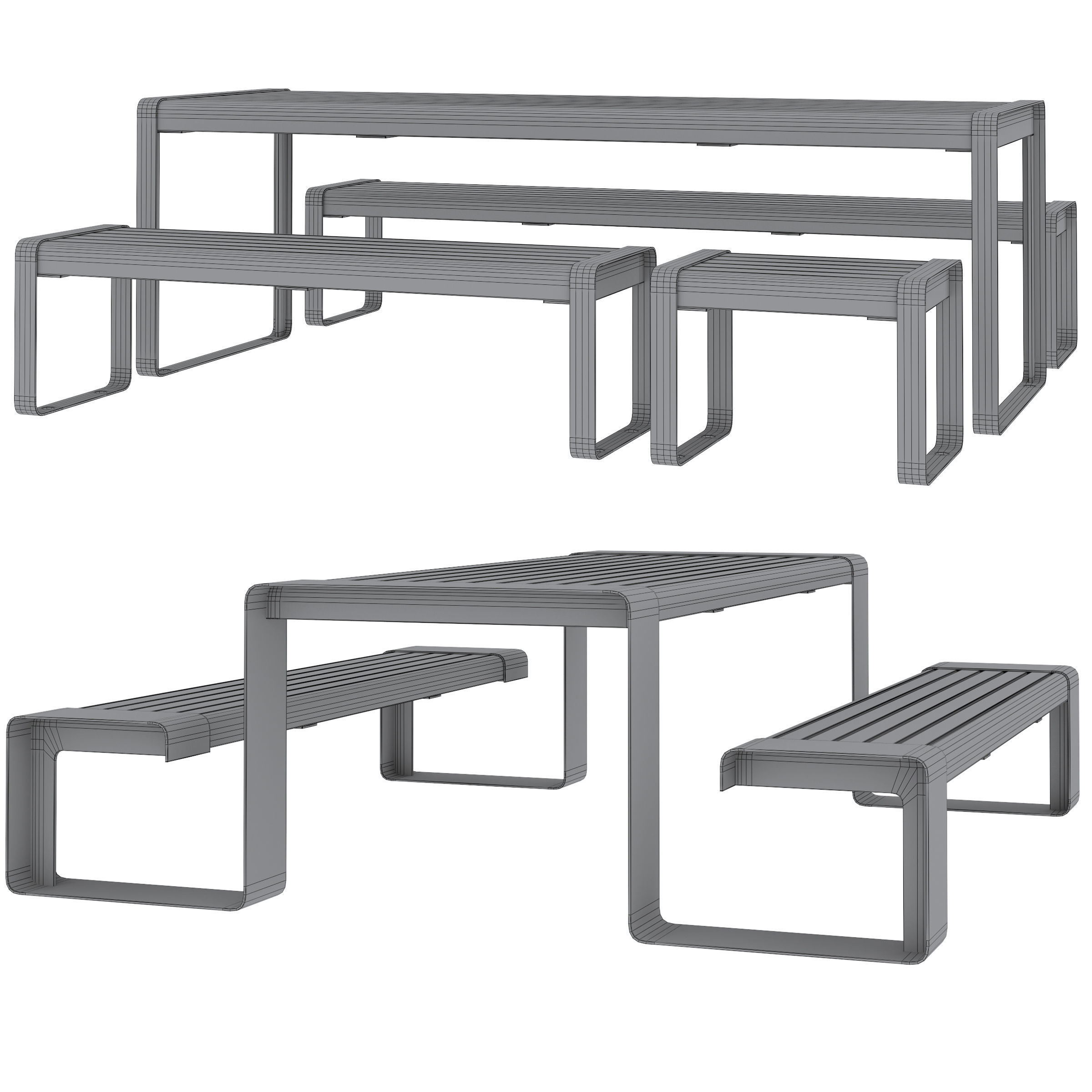 STORR Benches by Furns 3D model_5