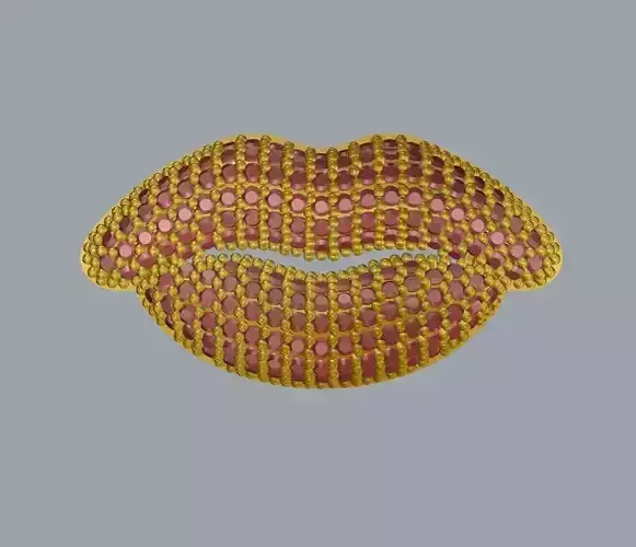 lips pendant 3D print model
