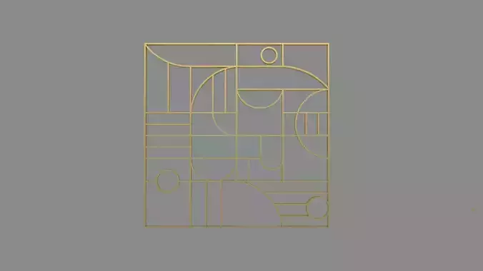 3D Decorative Partition Gold