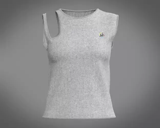 Girls Pieces cut out racer neck vest tops