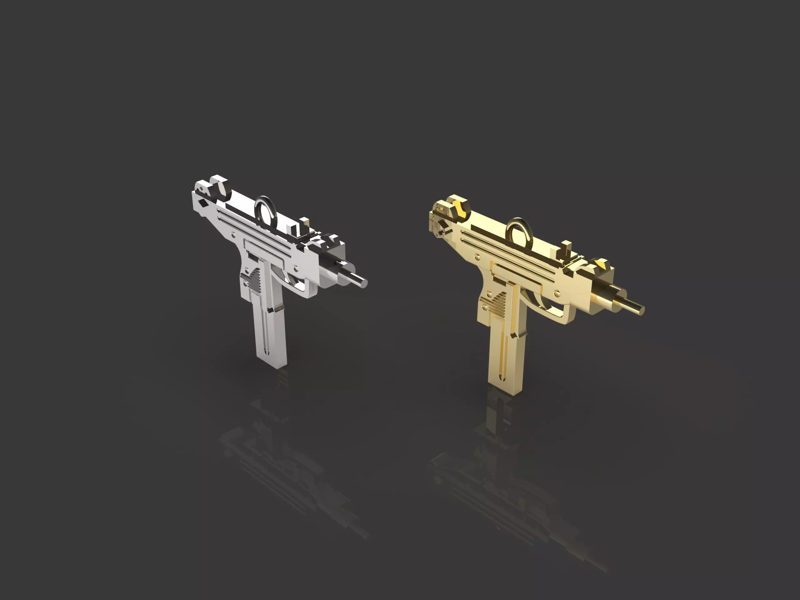 Uzi pendant 3D print model_0