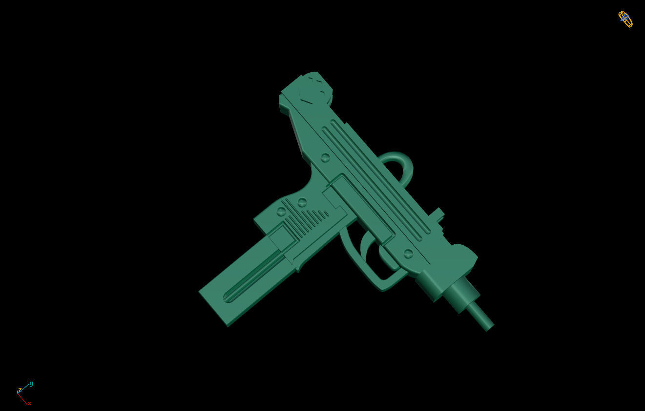 Uzi pendant 3D print model_15