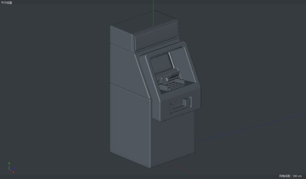 ATM bank machine cash machine  3D model_2