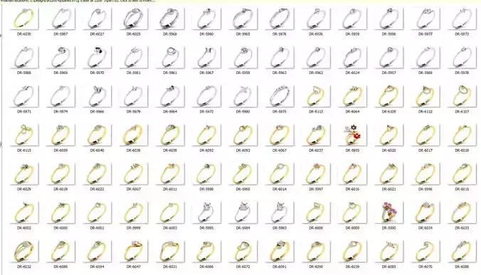 Engagement ring  55 light weight 3dm cad files  part 03 3D print model