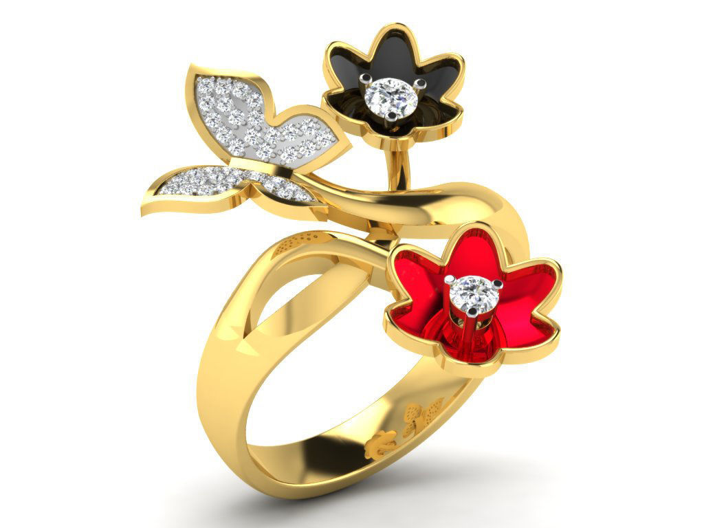 Engagement ring  55 light weight 3dm cad files  part 03 3D print model_1