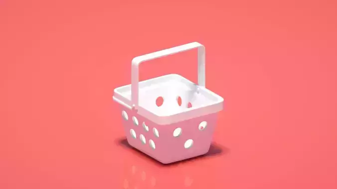 Basket vegetable basket  shopping basket C4D model