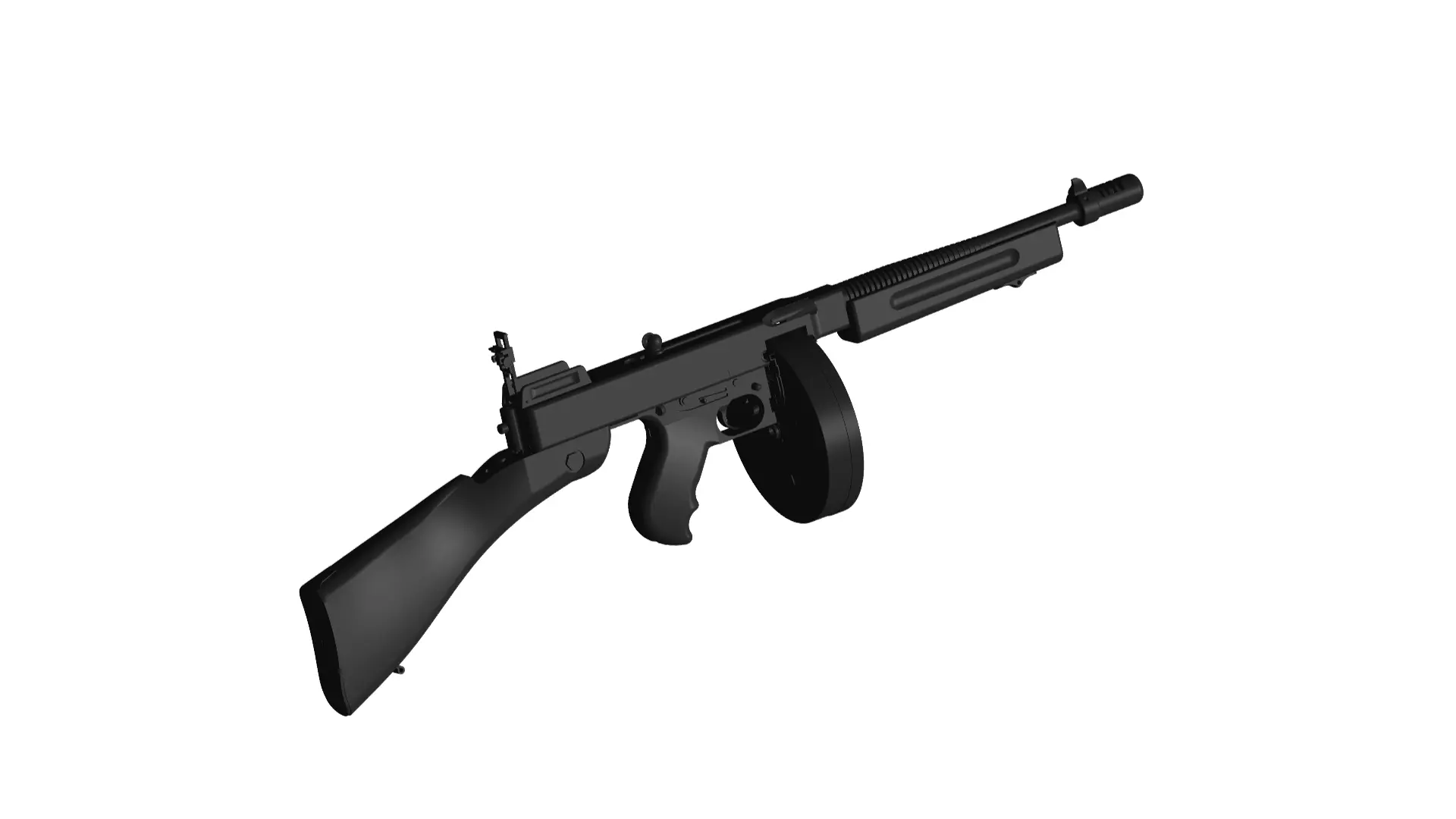 THOMPSON SUBMACHINE GUN 3D model_0
