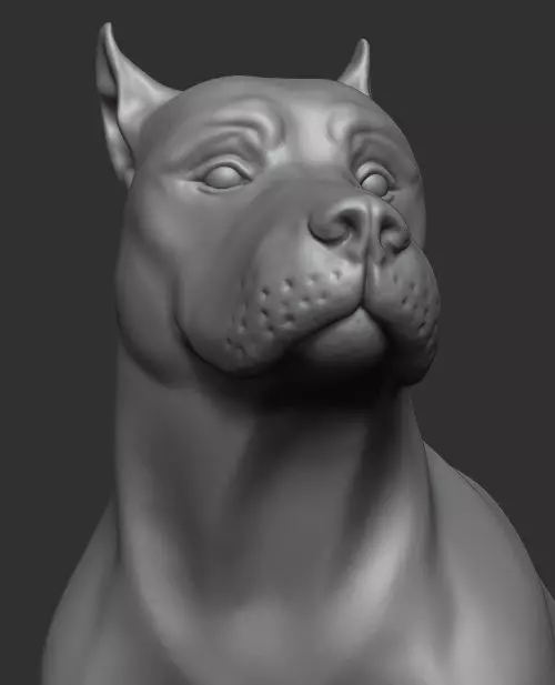 Dog figure 3D model_0