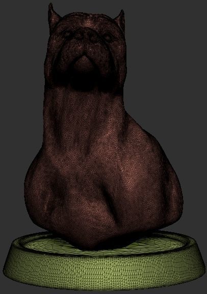 Dog figure 3D model_3