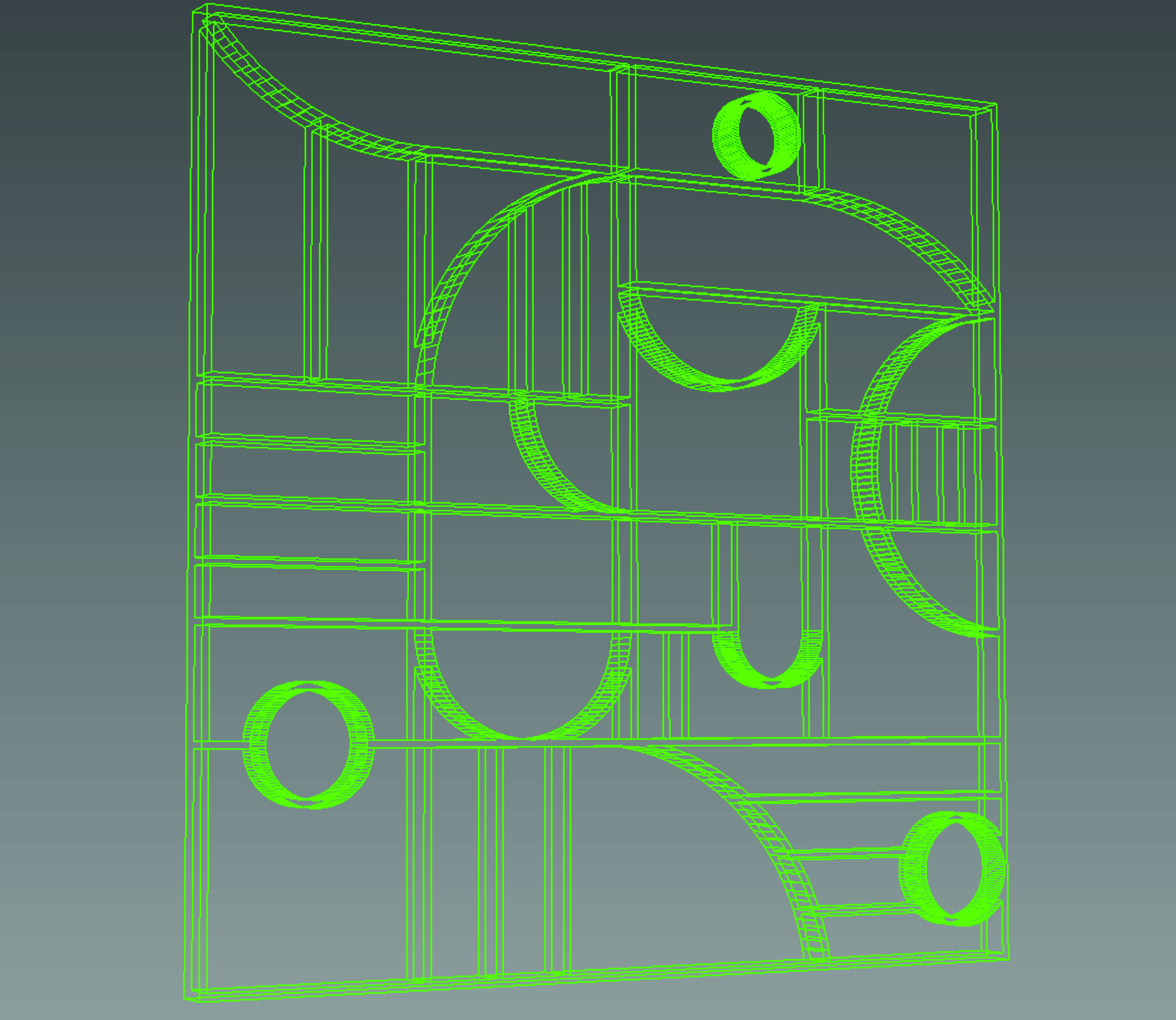 3D Decorative Partition Silver 3D model_7