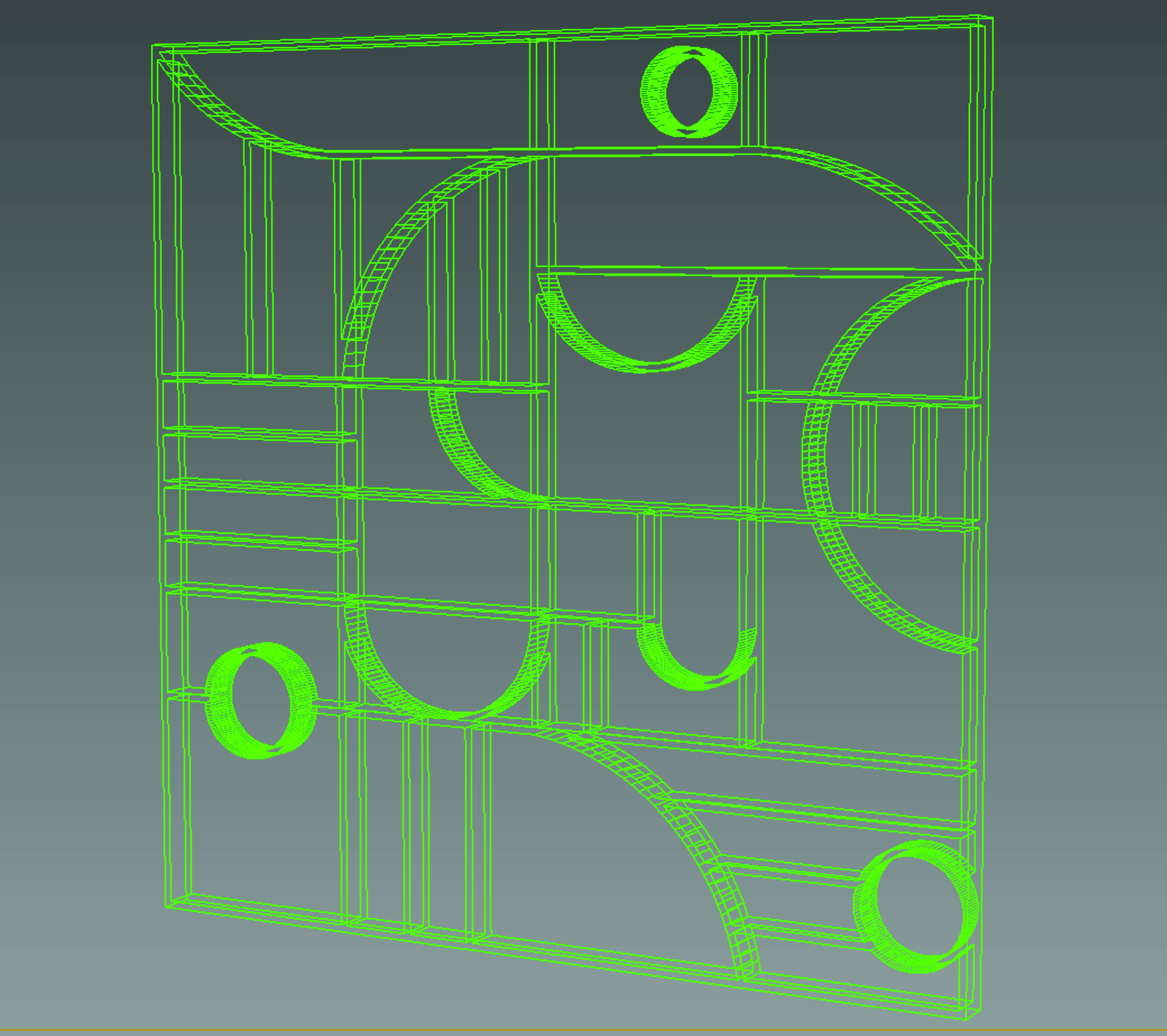 3D Decorative Partition Silver 3D model_6