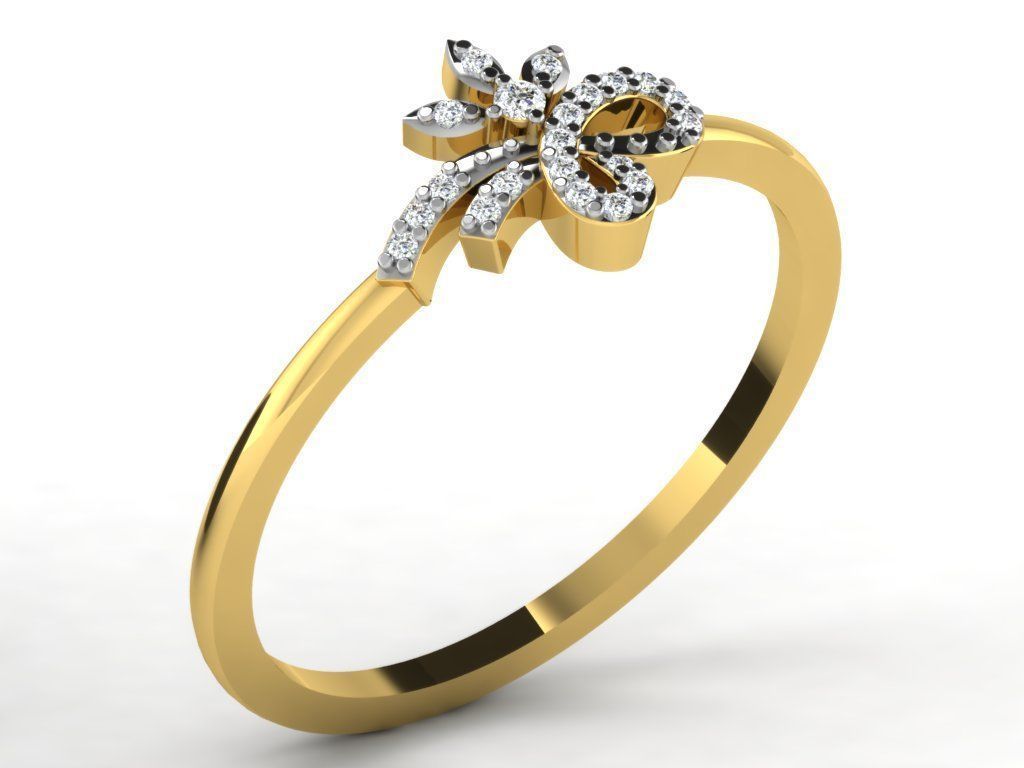  Engagement ring 55 light weight 3dm cad files  part 04 3D print model_45