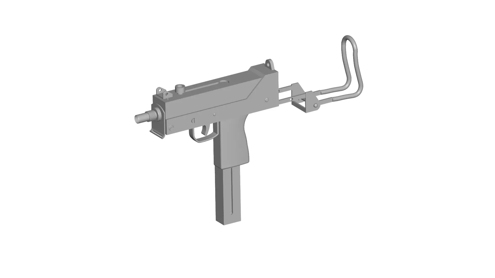 uzi machine gun 3D model_0