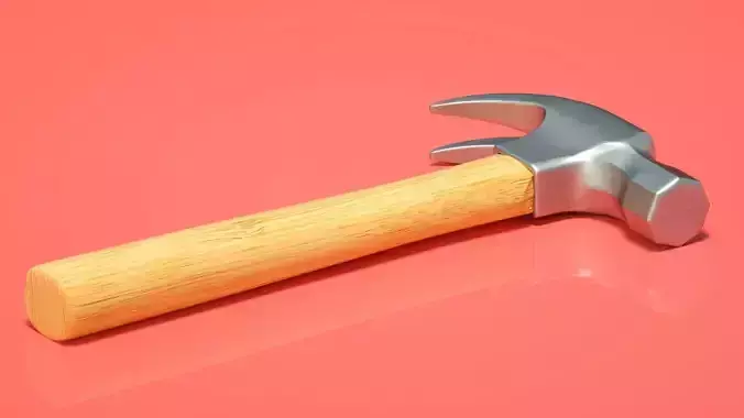  Hammer  hammer claw hammer  nail hammer C4D model