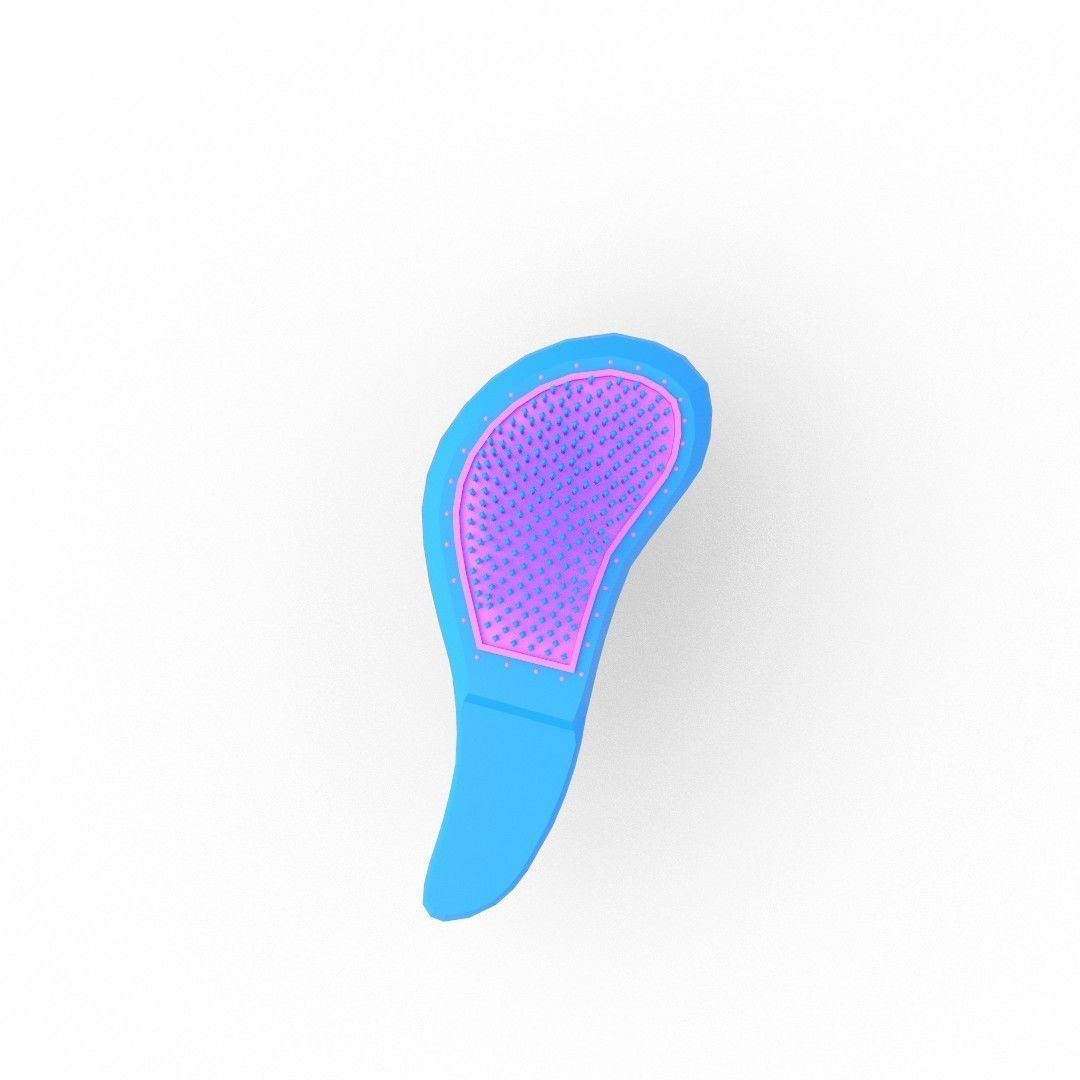 HairComb hair brush Low-poly 3D model_2