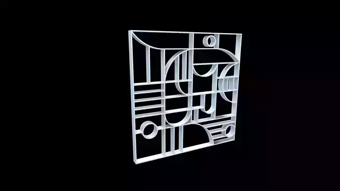 3D Decorative Partition White