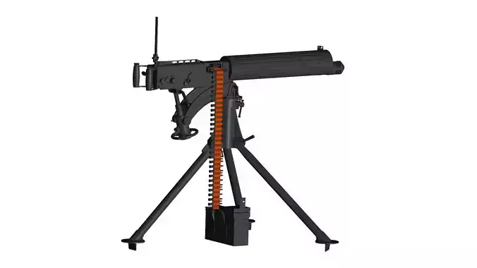 Vickers machine gun 3D model