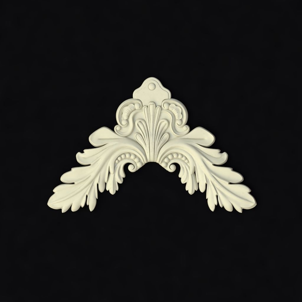 Central decor ornament for furniture 3D model_1