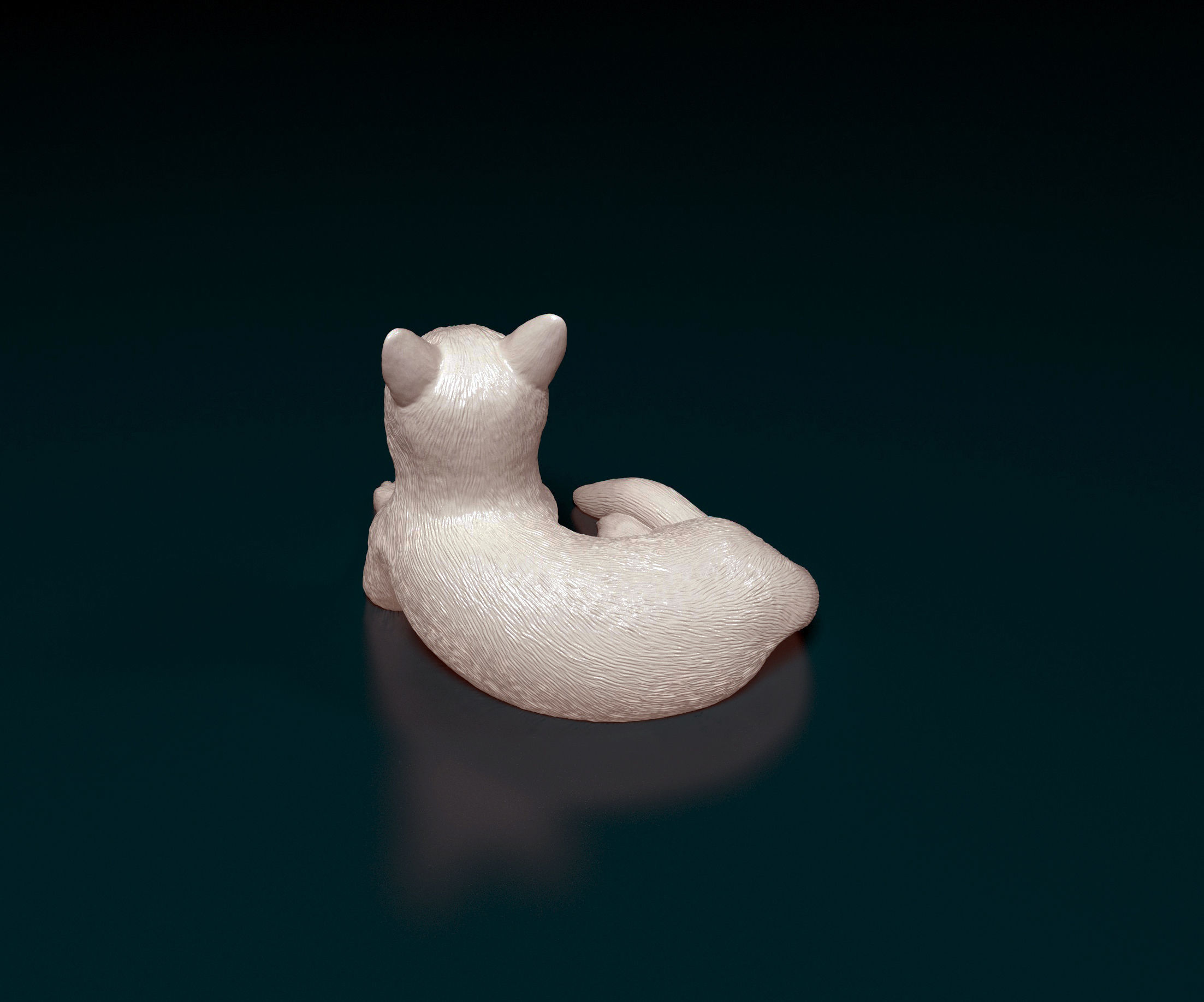 Cat lying down 3D print model_4