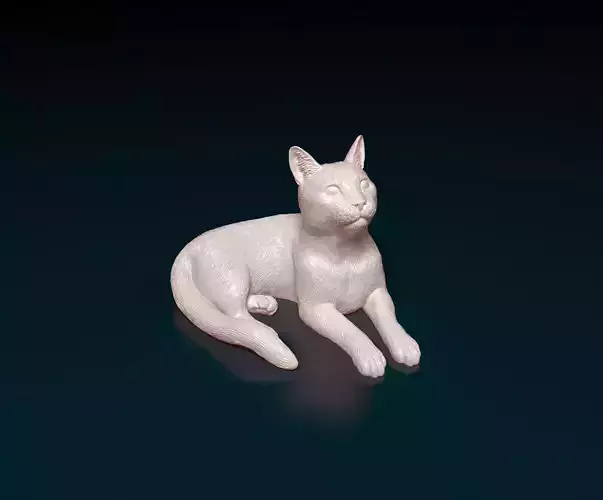 Cat lying down 3D print model