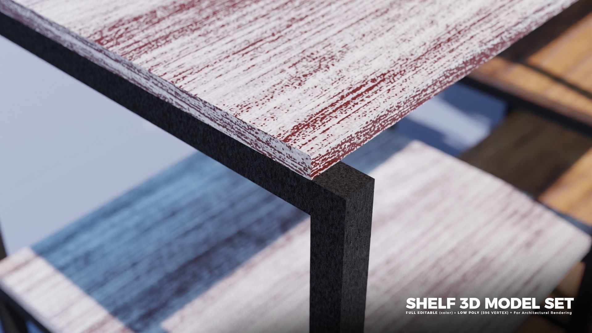 SHELF 3D MODEL SET Low-poly 3D model_5