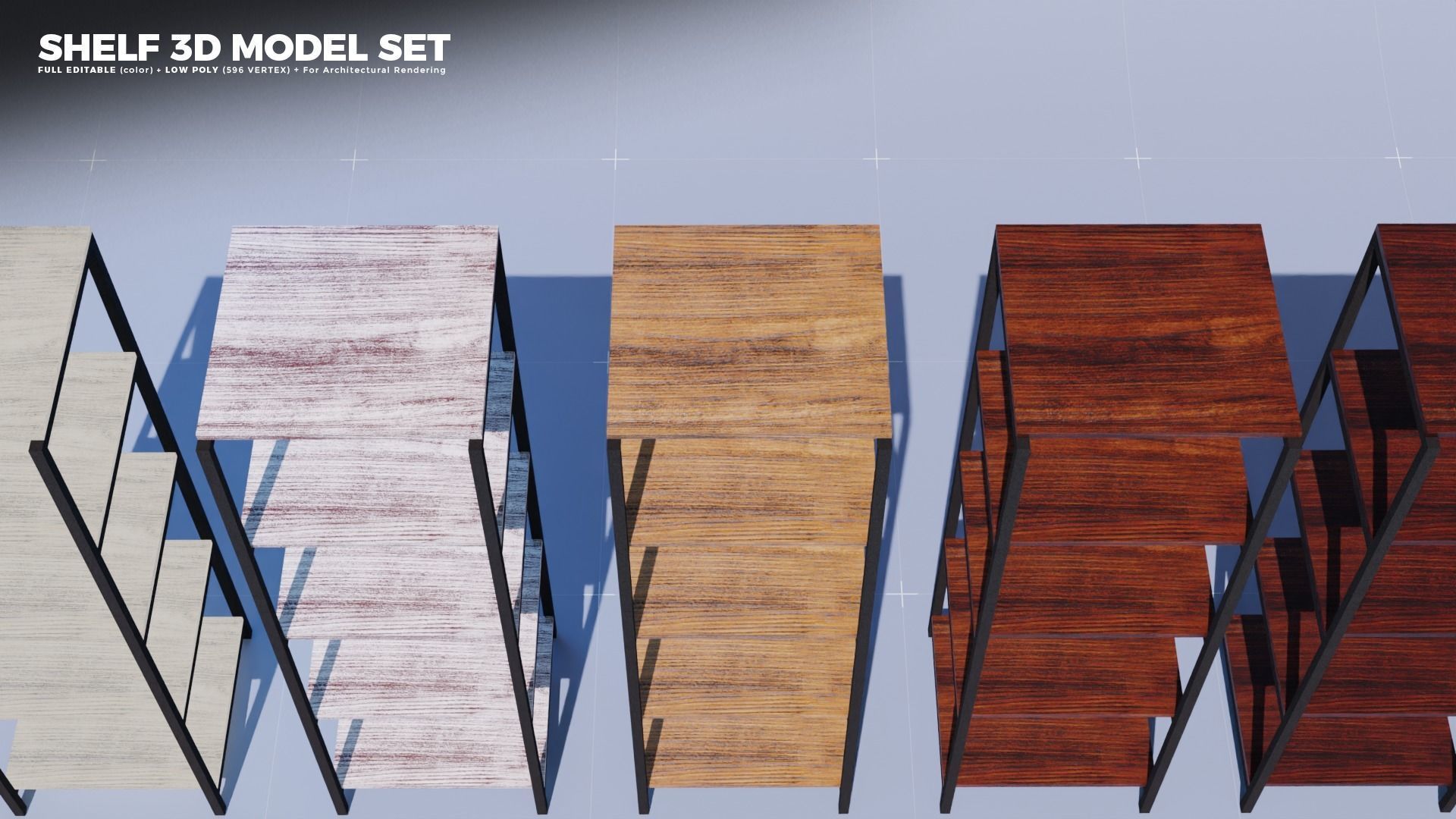 SHELF 3D MODEL SET Low-poly 3D model_4
