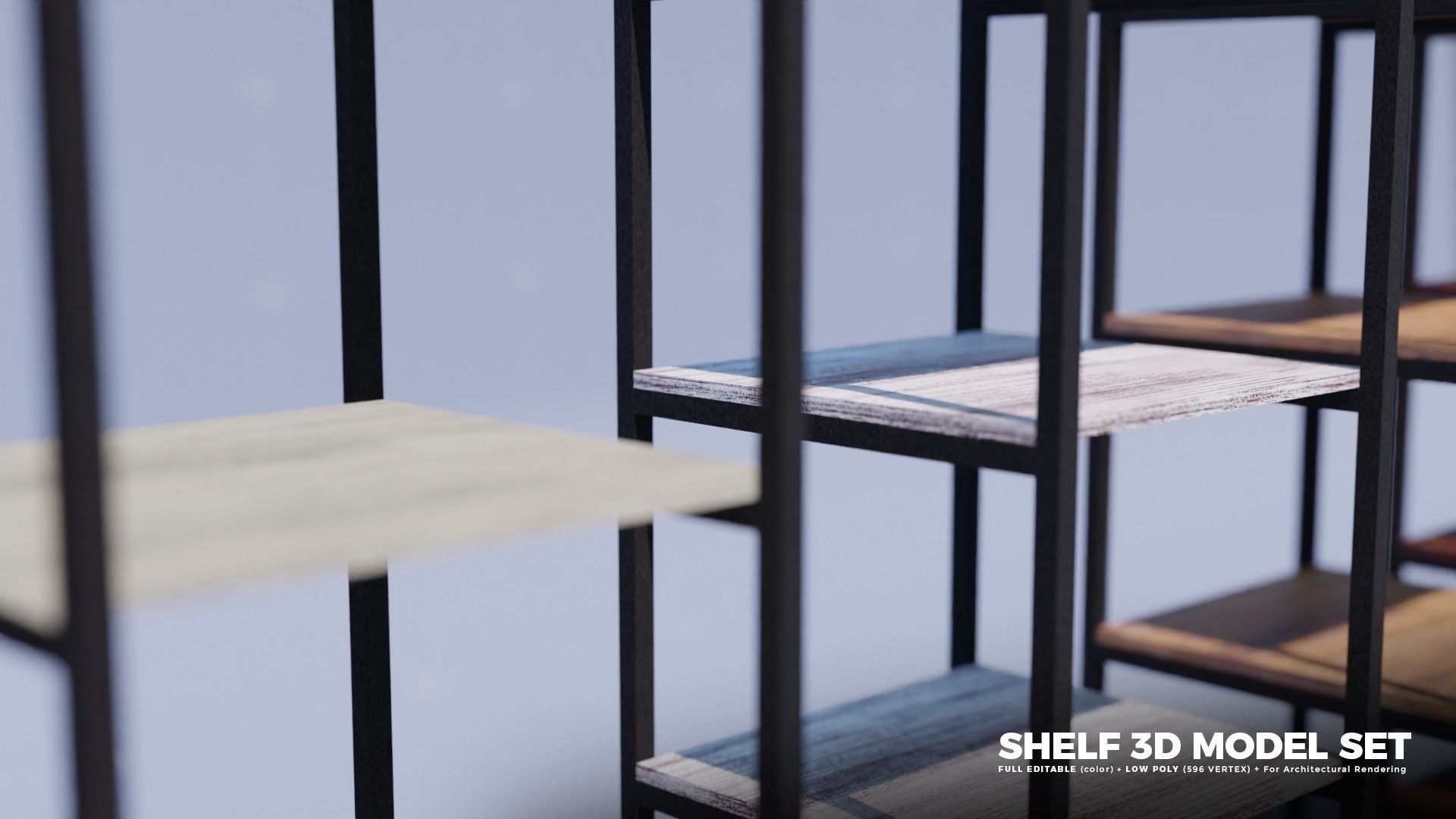 SHELF 3D MODEL SET Low-poly 3D model_6