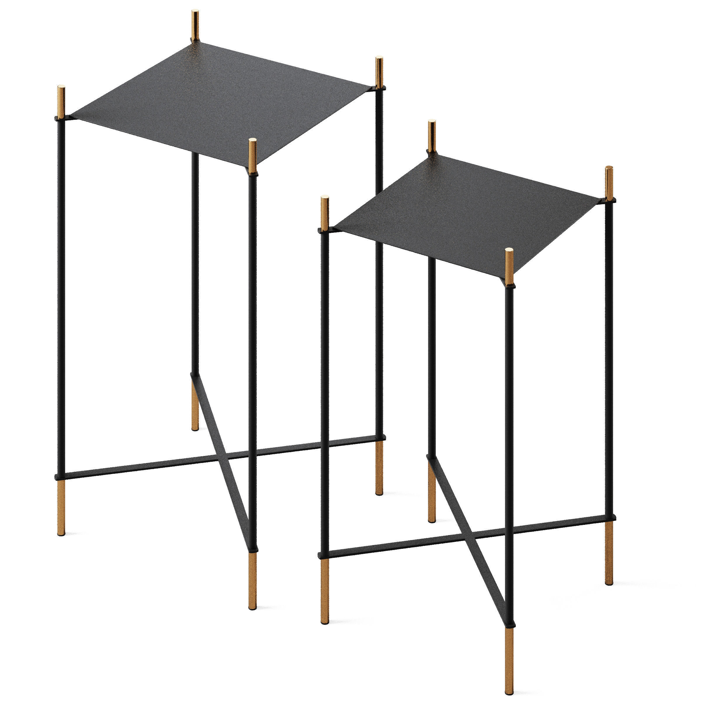 Side Table Set Dagnen By La Forma 3D model_1