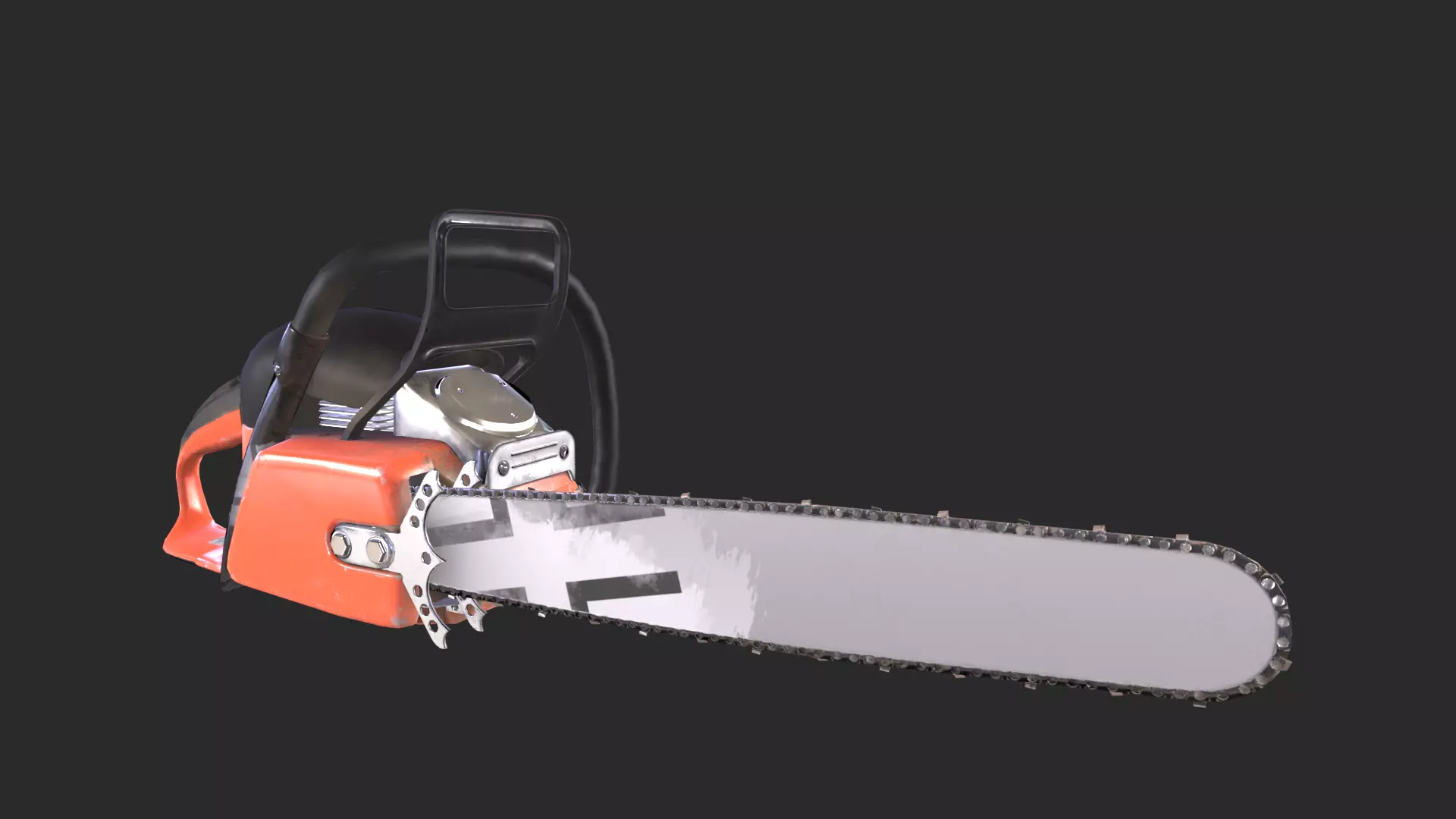 Chainsaw Low-poly 3D model