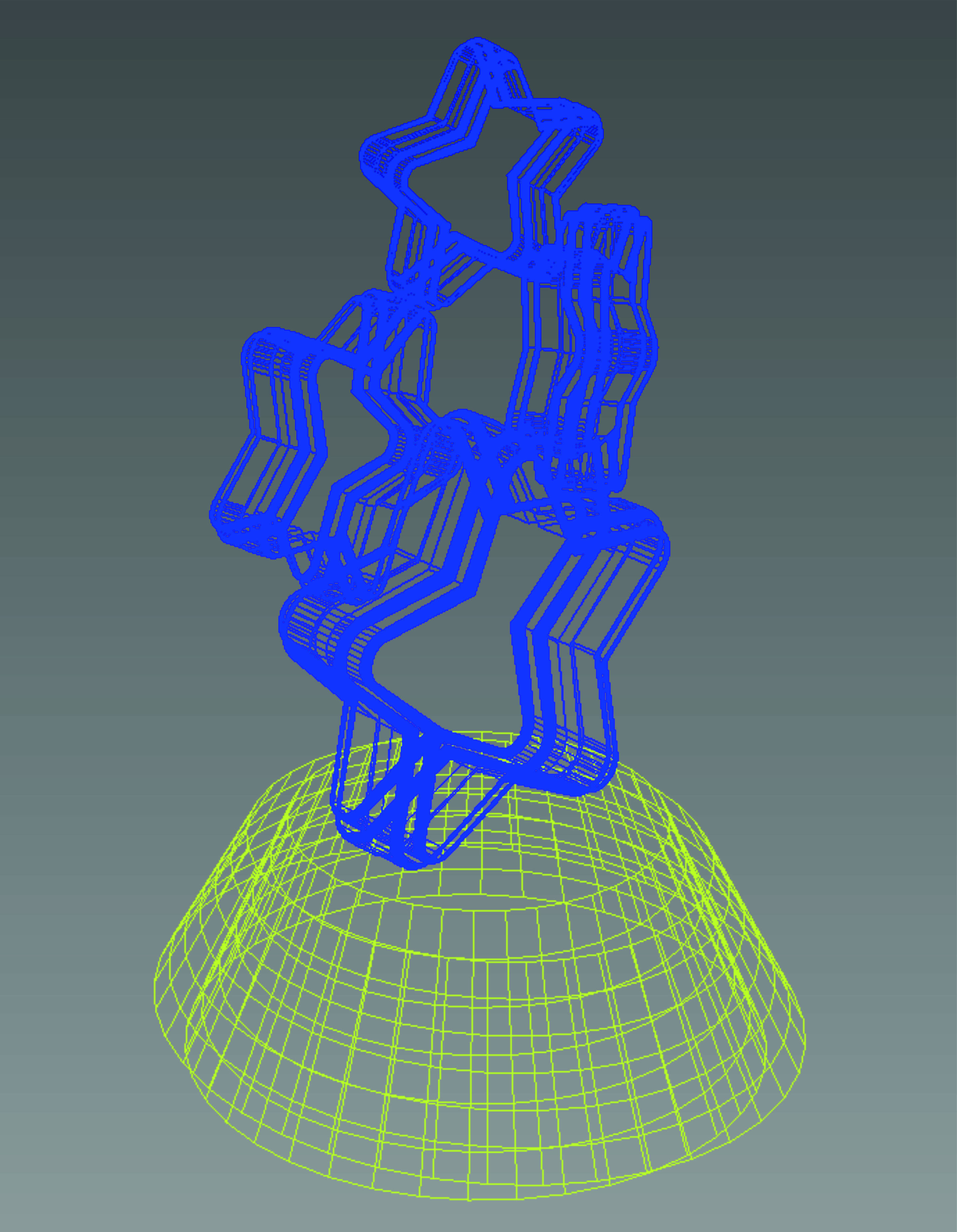 Silver Star Trophy 3D model_6