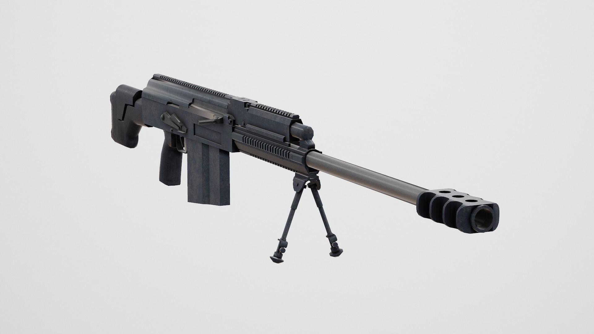 AK 50 BMG Low-poly 3D model_5