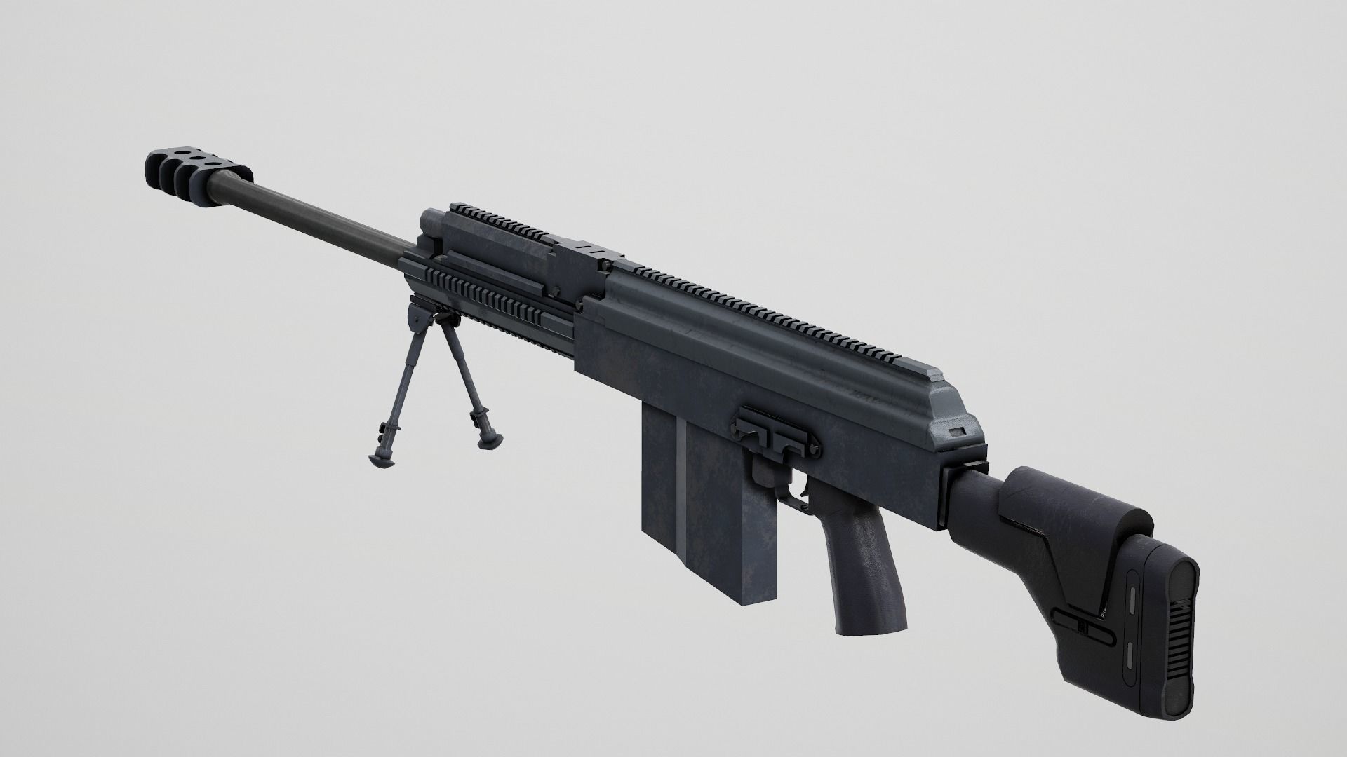 AK 50 BMG Low-poly 3D model_2