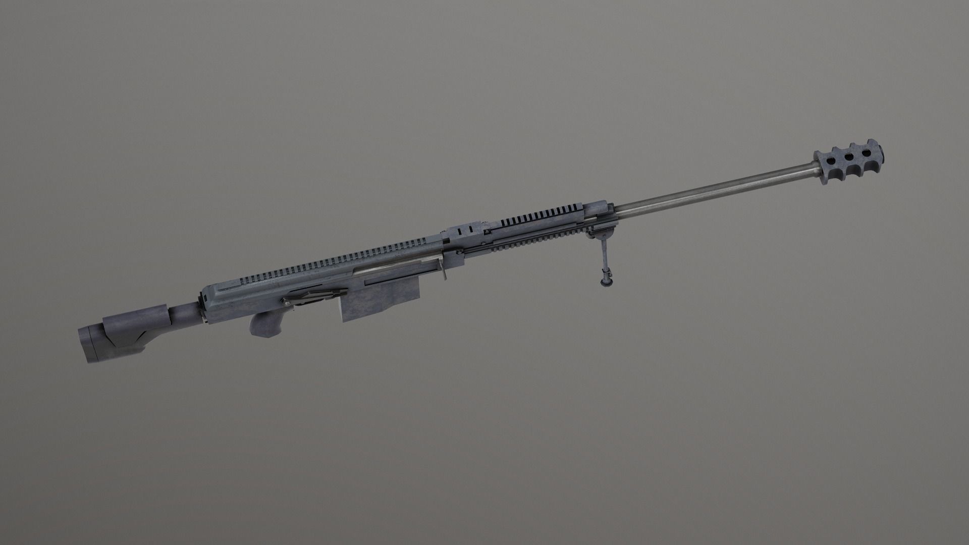 AK 50 BMG Low-poly 3D model_3