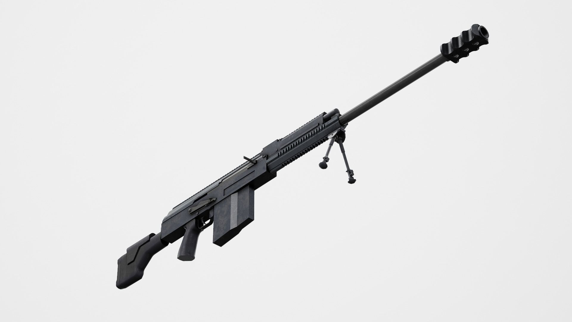 AK 50 BMG Low-poly 3D model_4