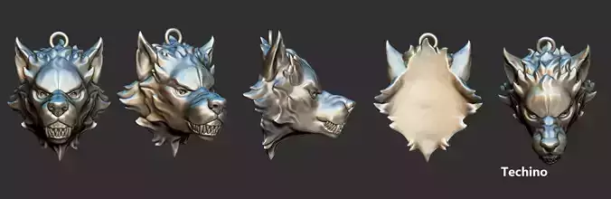 Wolf Head Pendant 