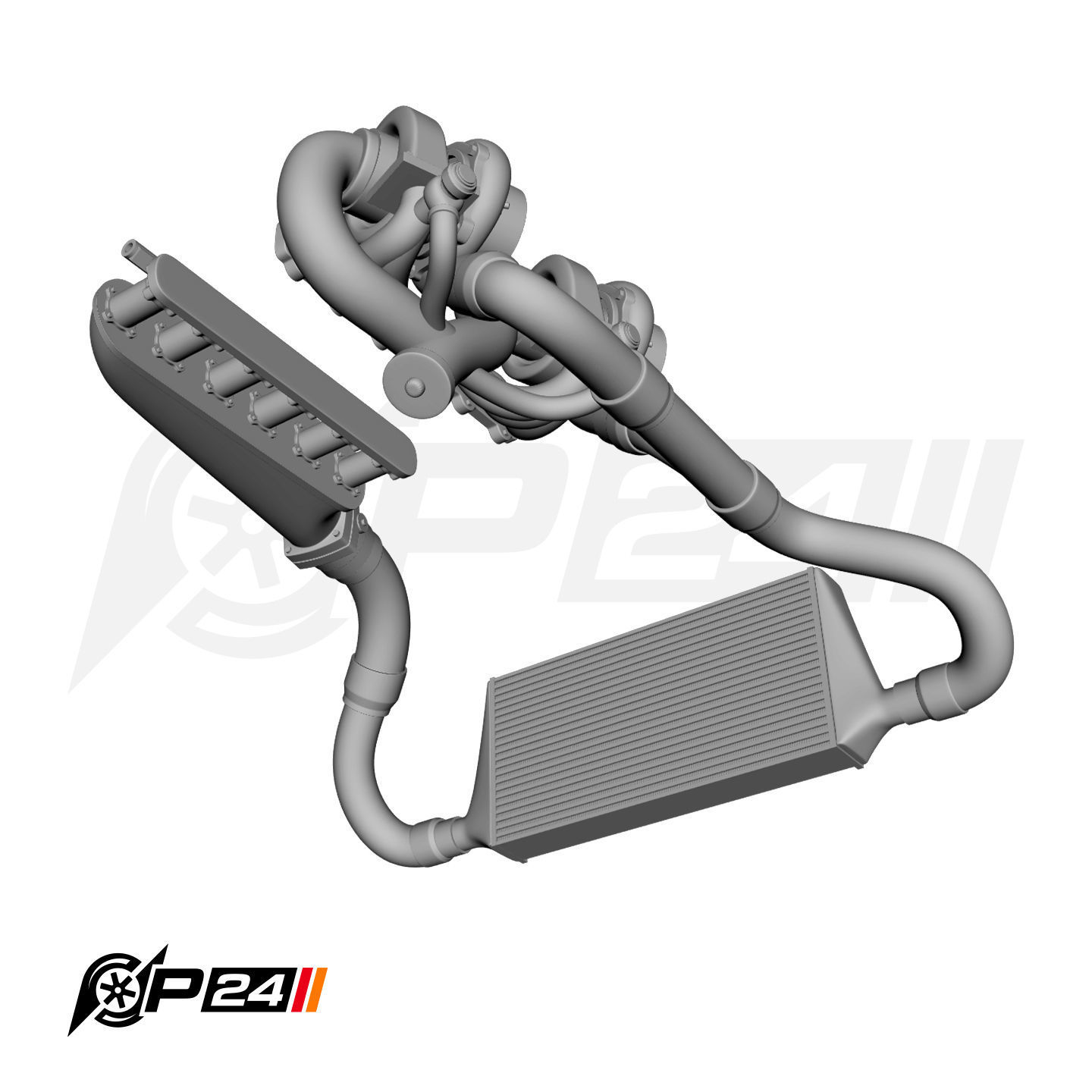 Tamiya Supra twin turbo set 3D print model_5