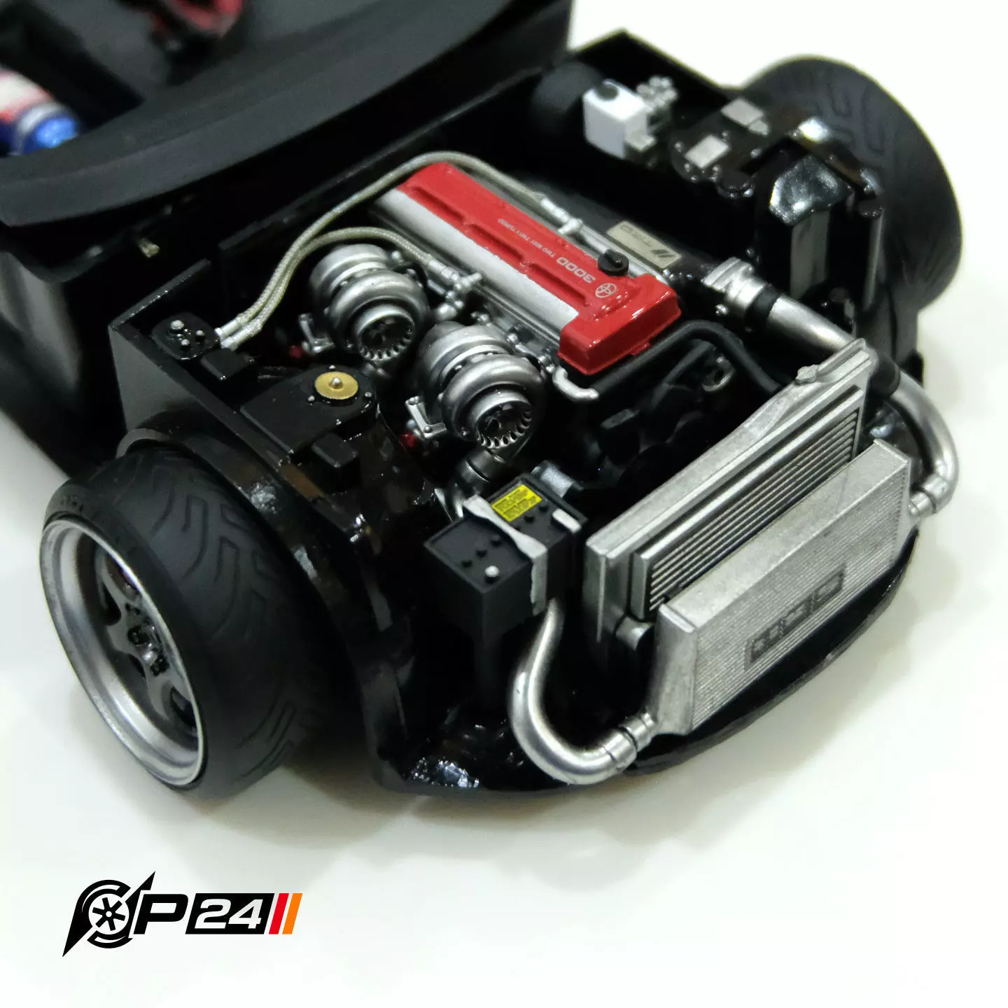 Tamiya Supra twin turbo set 3D print model_0