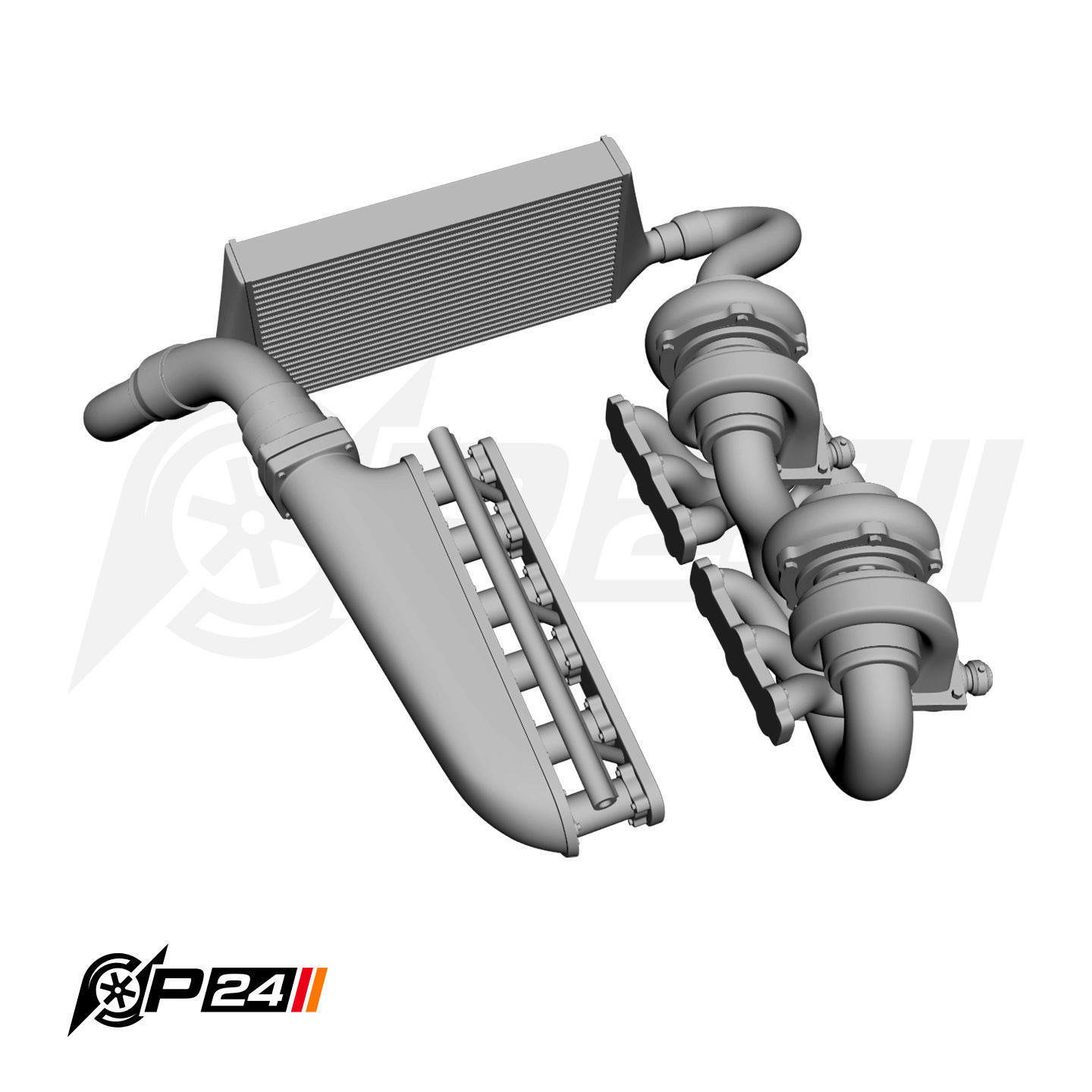 Tamiya Supra twin turbo set 3D print model_4