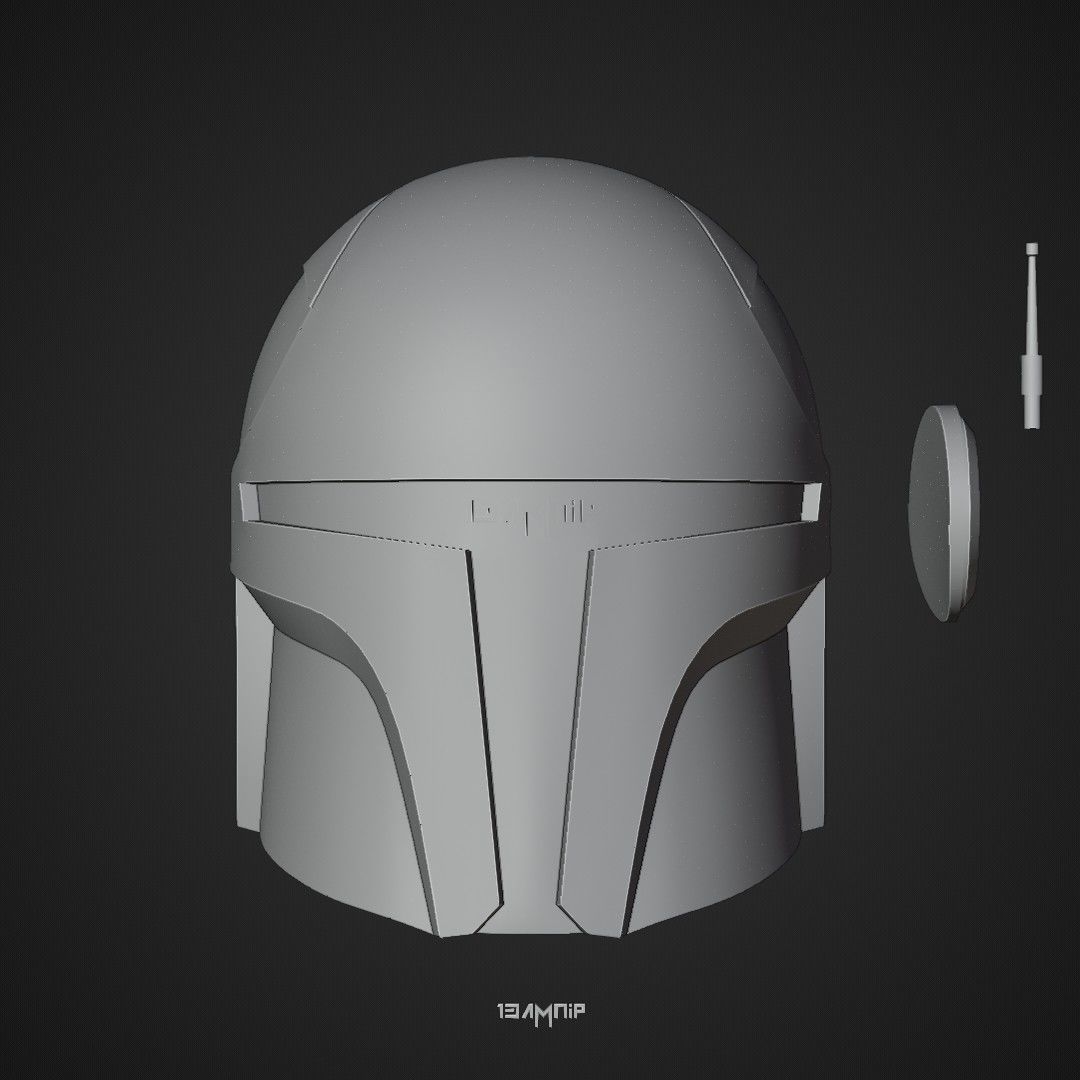 Mandalorian Helmet 1 3D print model_16