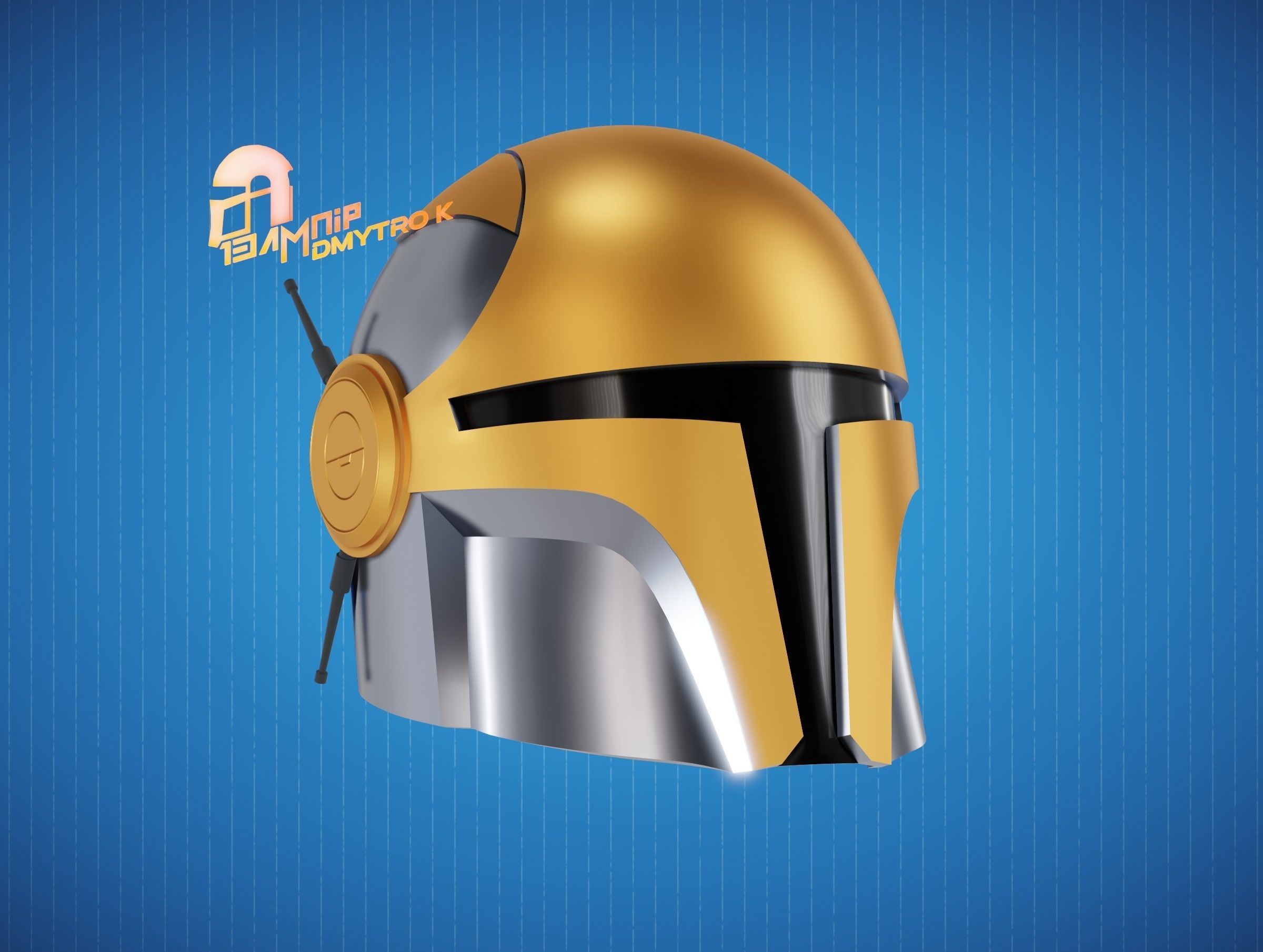 Mandalorian Helmet 1 3D print model_13
