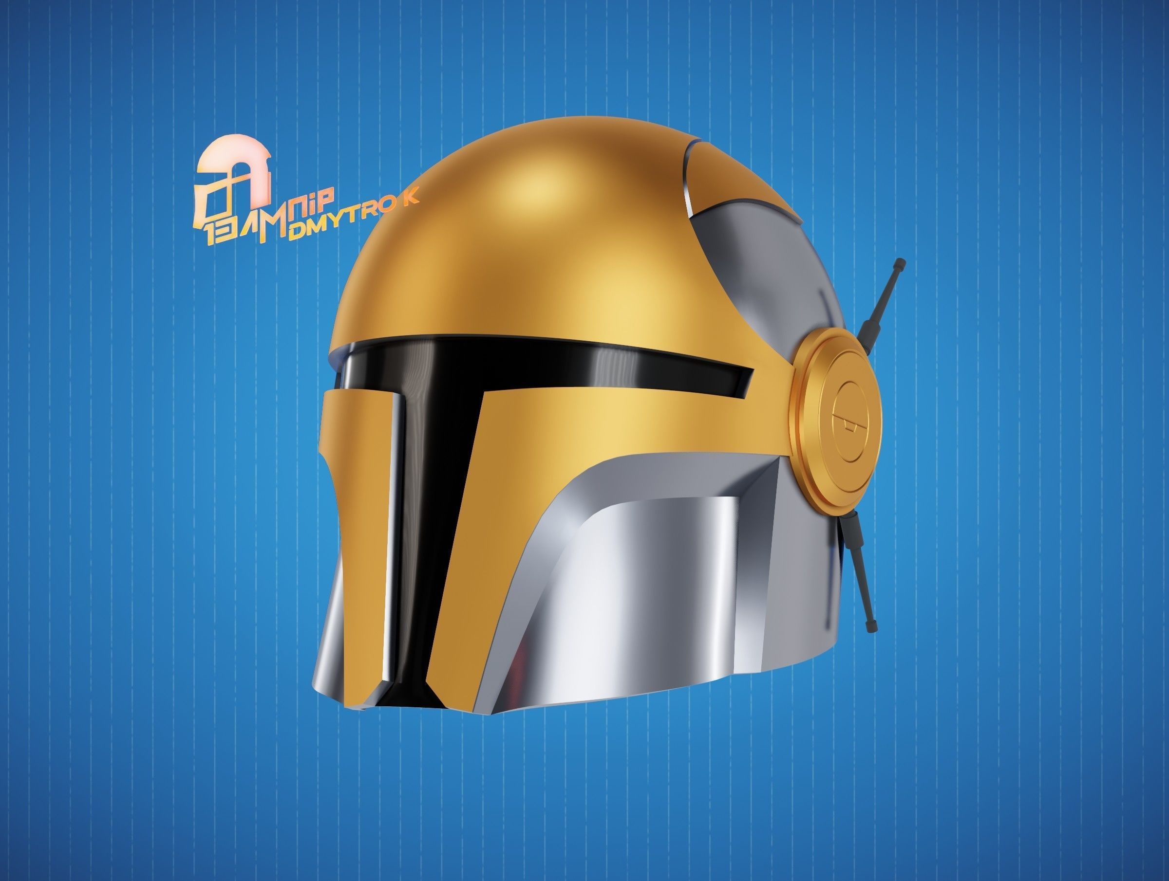 Mandalorian Helmet 1 3D print model_12