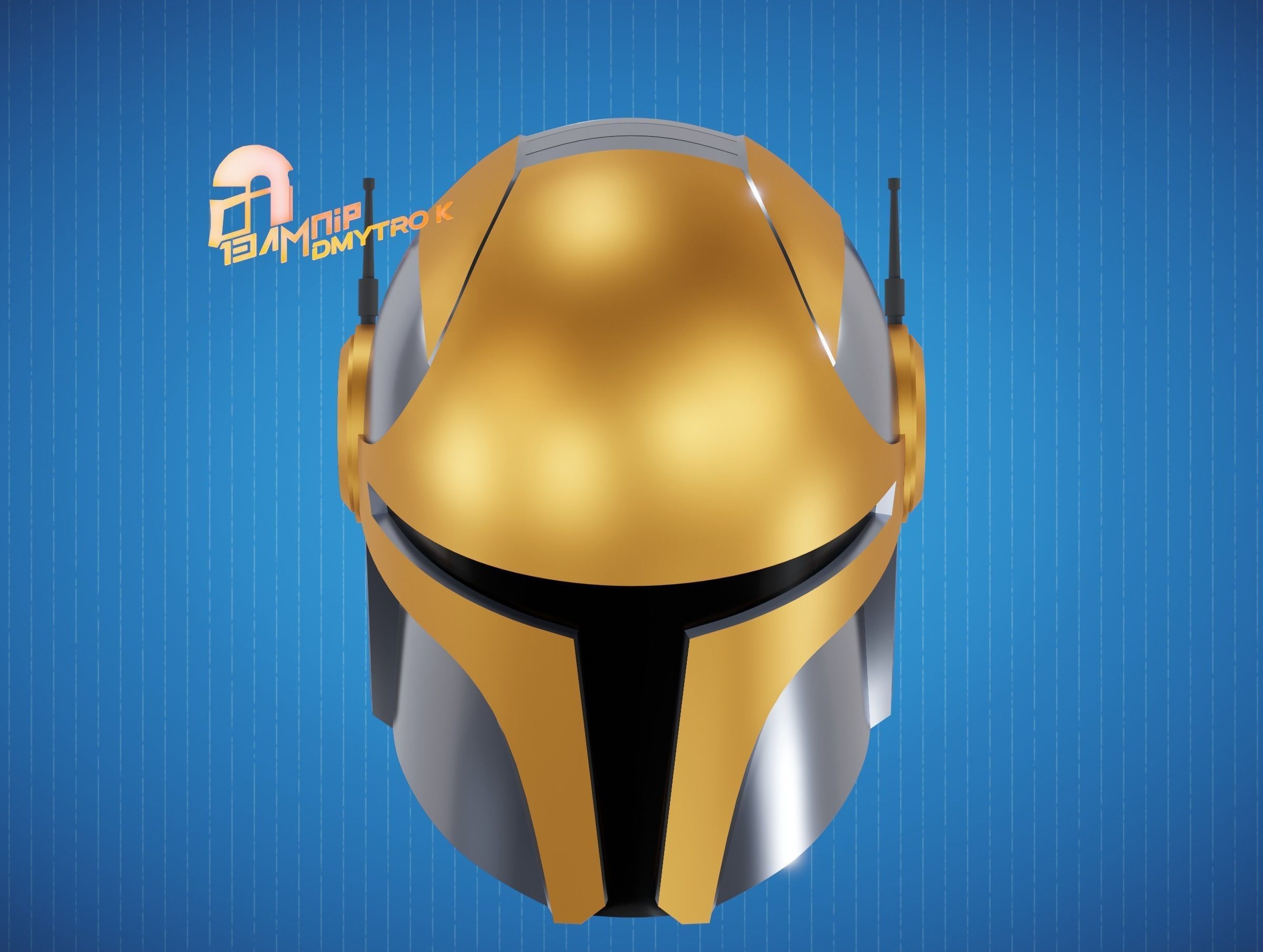 Mandalorian Helmet 1 3D print model_8