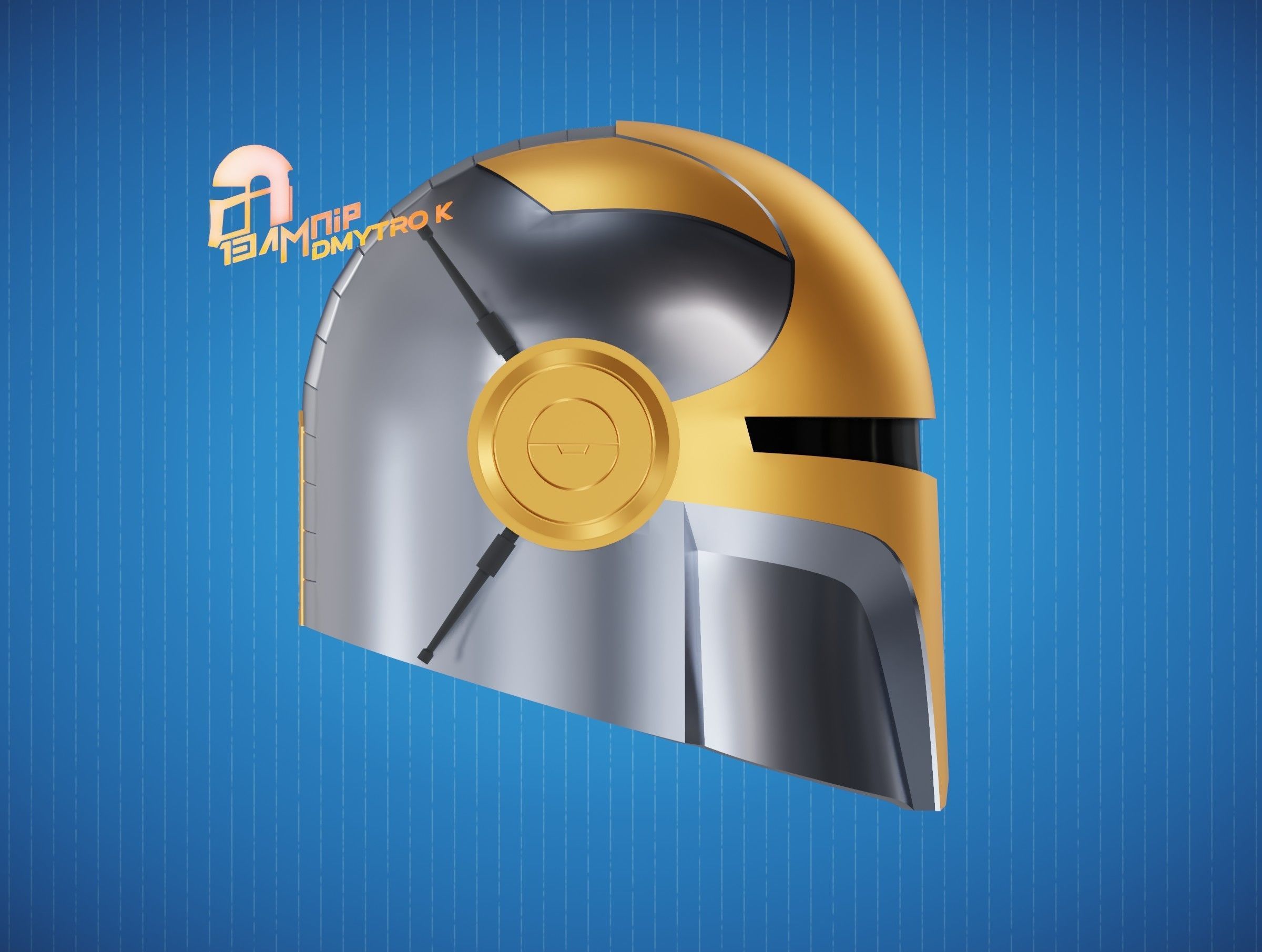 Mandalorian Helmet 1 3D print model_6